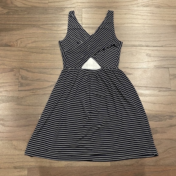 LOFT Petite Navy and White Striped Tank Dress - Size XSP - Picture 2 of 8
